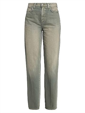 L'Agence Jones Ultra High Rise Stovepipe Jean in Jade Green (view 1)