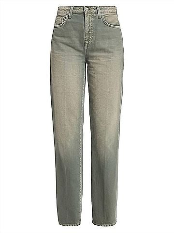 L'Agence Jones Ultra High Rise Stovepipe Jean in Jade Green (view 1)