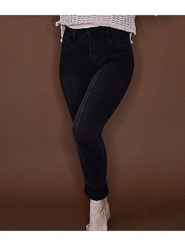 Flying Monkey High Rise Skinny Jean in Black (view 2)