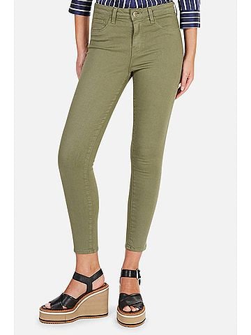 L'Agence Margot High Rise Skinny Jeans Pants in Basil (view 2)