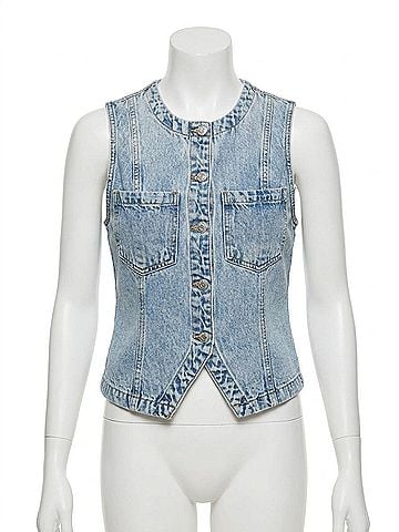 Pistola Gia Denim Vest in Gaze (view 1)