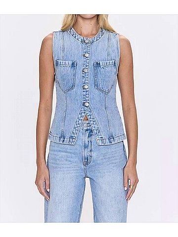 Pistola Gia Denim Vest in Gaze (view 2)