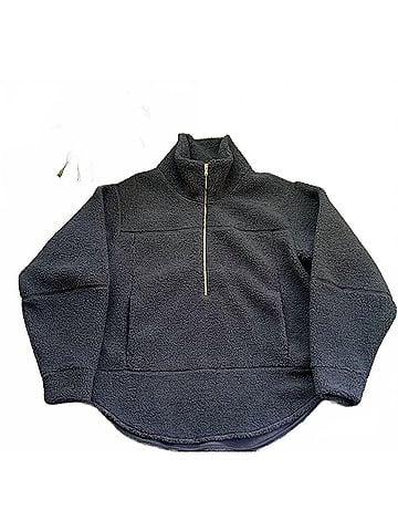 Calia Women'S Seamed Sherpa 1/2 Zip Top in Soft Black (view 1)