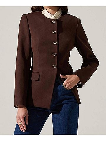Astr Bellmere Tailored Jacket in Brown (view 2)