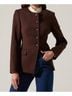 Astr Solid Brown Bellmere Tailored Jacket in Brown Size L - photo 2