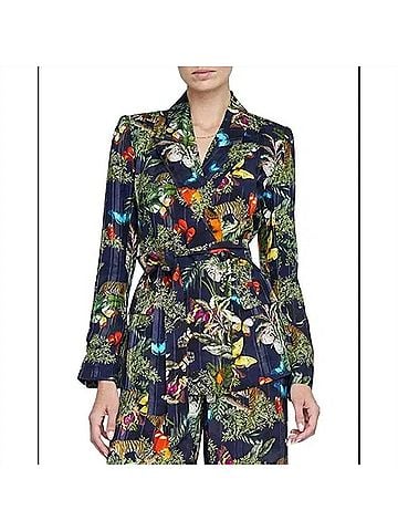 L'Agence Jordana Wrap Jacket in Black (view 2)