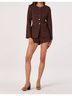 Astr Solid Brown Bellmere Tailored Jacket in Brown Size L - photo 4