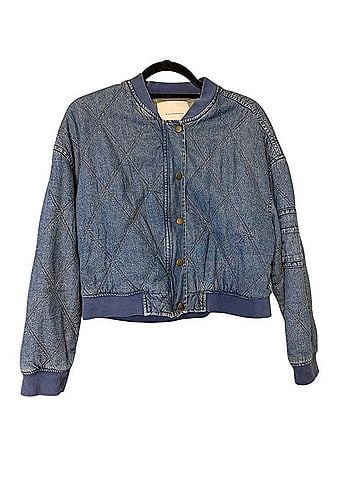 Anthropologie Chambray Quilted Jacket Jacket (view 1)