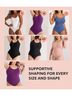 Shapermint Solid Multi Color Black Brown White Purple Blue Pink Bodysuit Size 4 - photo 6