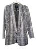 Smythe 100% Polyester Animal Print Gray White Blazer Size 4 - photo 3