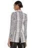Smythe 100% Polyester Animal Print Gray White Blazer Size 4 - photo 2