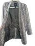 Smythe 100% Polyester Animal Print Gray White Blazer Size 4 - photo 6
