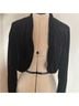 Anthropologie 100% Velvet Stripes Black Jacket Size S - photo 3
