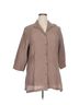 Connie Roberson 100% Silk Stripes Brown Silk Blazer Size XL - photo 1