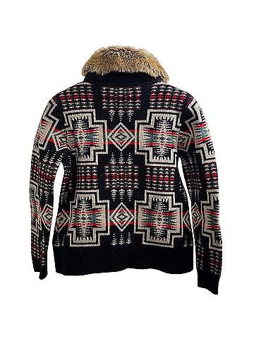 Pendleton Southwestern Zip Sweater Wool Cardigan (view 2)