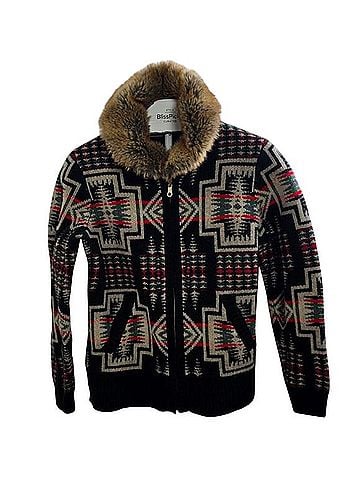 Pendleton Southwestern Zip Sweater Wool Cardigan (view 1)