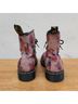 Dr. Martens Floral Pink Blue Boots Size 7 - photo 4