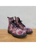 Dr. Martens Floral Pink Blue Boots Size 7 - photo 8