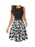 Owin Floral Black White Casual Dress Size XXL - photo 1