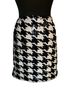 Bebe Houndstooth Black White Gold Formal Skirt Size 10 - photo 2