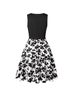 Owin Floral Black White Casual Dress Size XXL - photo 2