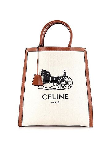 Céline Sulky Vertical Cabas Tote Canvas with Leather Large (view 1)