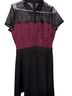 Elle Black Burgundy Cocktail Dress Size 12 - photo 2