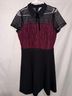 Elle Black Burgundy Cocktail Dress Size 12 - photo 3