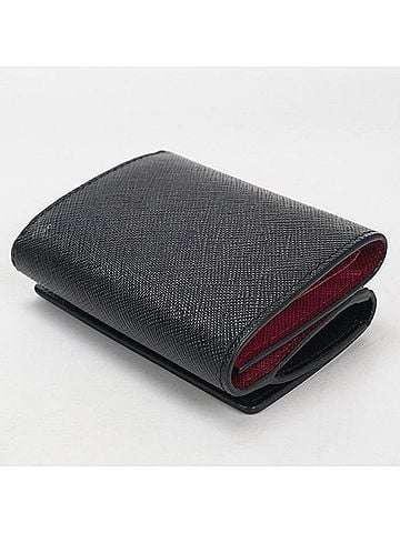 Prada PRADA Prada Tri-fold Wallet 1MH021 Saffiano Leather Women's Black (view 2)