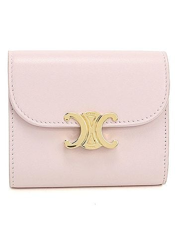 Céline CELINE Celine Tri-fold Wallet 10D783DPV.24DP Small Flap Triomphe Women's Pink (view 1)