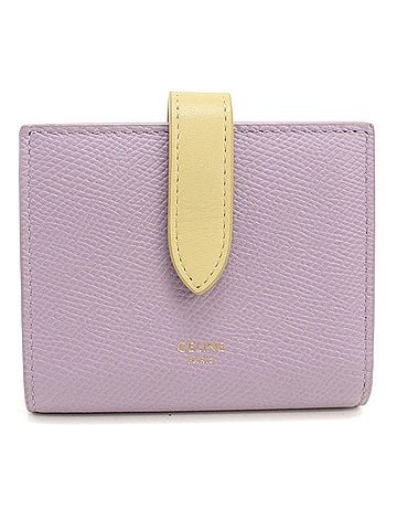 Céline CELINE Celine Bi-fold Wallet 10H26 3BRU Small Strap Women's Purple (view 1)