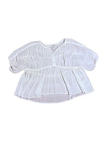 Max Studio Ivory Textured Blouse Short Sleeve T-Shirt (view 1)