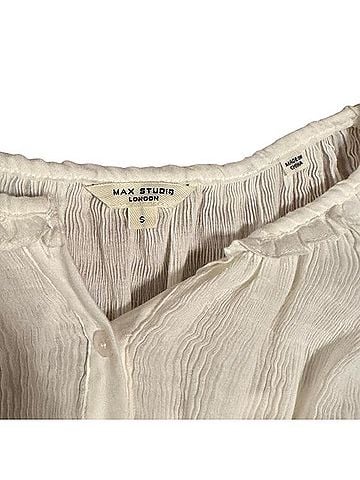 Max Studio Ivory Textured Blouse Short Sleeve T-Shirt (view 2)