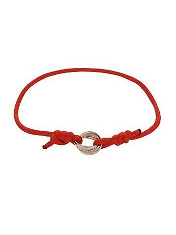 Cartier CARTIER Trinity Cotton Bracelet for Women, 18K Yellow Gold (YG), White (18KPG), Bracelet, Grade A (Pre-owned), Ginzo (view 1)