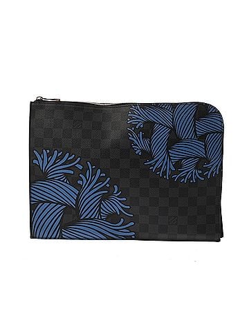 Louis Vuitton LOUIS VUITTON Louis Vuitton Damier Graphite Pochette Jour GM Black N41685 Men's Canvas Clutch Bag A Rank Used Ginzo (view 2)