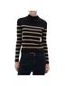 Mango Stripes Black Ivory Pullover Sweater Size L - photo 1