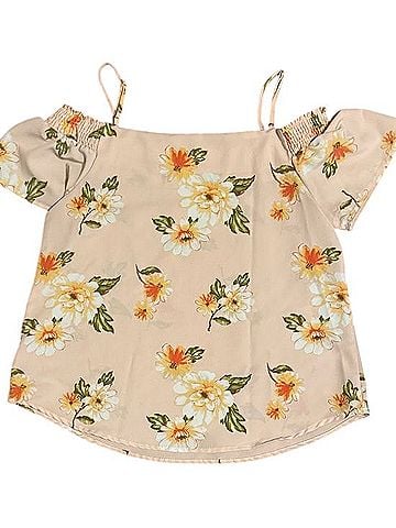 Mine Blush Floral Cold-Shoulder Camisole Casual Dress (view 2)