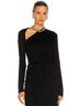 Helmut Lang 100% Viscose Black Long Sleeve Blouse Size L - photo 4