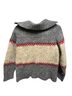 Eddie Bauer 100% Lambswool Gray Red Tan Pullover Hoodie Size S - photo 2