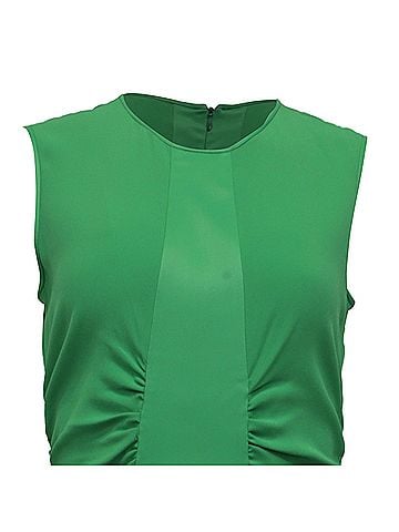 Sandro Sandro Risla Midi Green Flare Dress in Green Viscose (view 2)