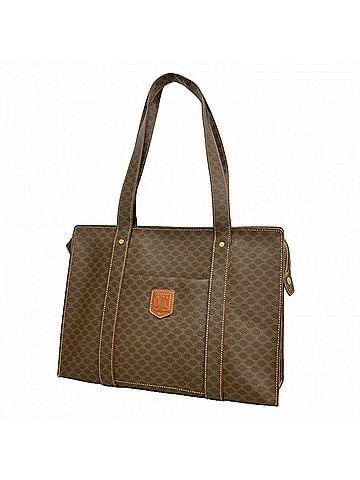 Céline Celine Macadam Tote Bag, Brown, Women's (view 1)