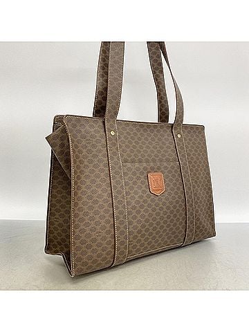 Céline Celine Macadam Tote Bag, Brown, Women's (view 2)
