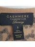 Charter Club 100% Cashmere Animal Print Tan Black Pullover Sweater Size S - photo 3