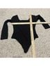 Quince Solid Black Bodysuit Size L - photo 4
