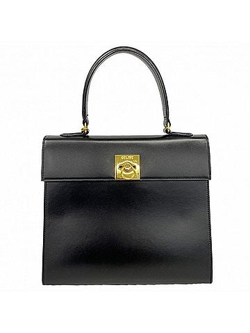 Céline Celine handbag, leather, black, women's (view 1)