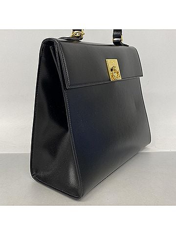 Céline Celine handbag, leather, black, women's (view 2)