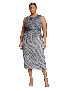 Mac Duggal Beaded Midi Cocktail Dress (view 1)