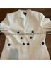 DKNY 88% Polyester 12% Acrylic 100% Polyester White Blazer Size 12 - photo 10