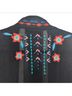 Curations 100% Viscose Floral Black Multi Color Jacket Size M - photo 4
