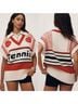Maeve 100% Cotton Graphic Red White Black Pullover Sweater Size S - photo 6